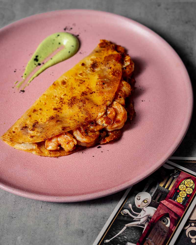 Quesadilla de Camarón chipotle 🌶