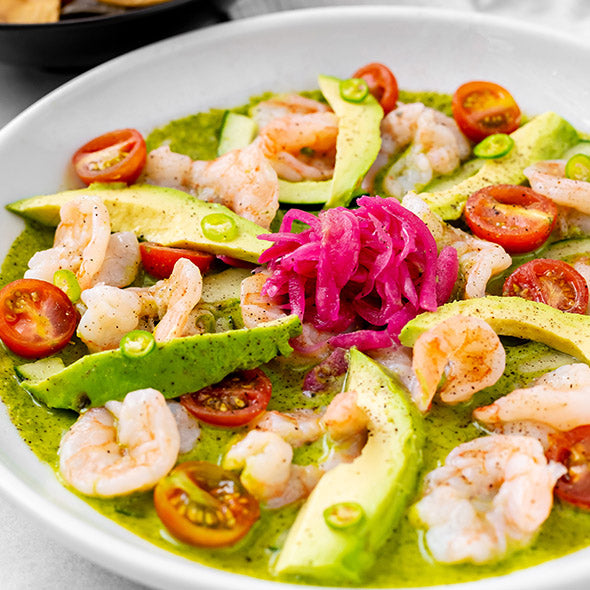 Aguachile verde de camarón