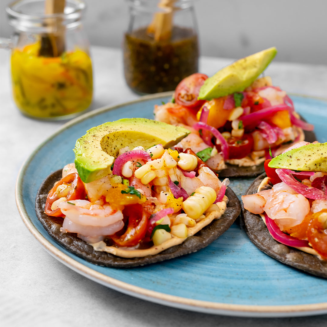 Tostadas de ceviche de camarón (2)